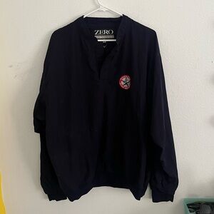 Navy Zero Restriction Quarter Button Golf Jacket